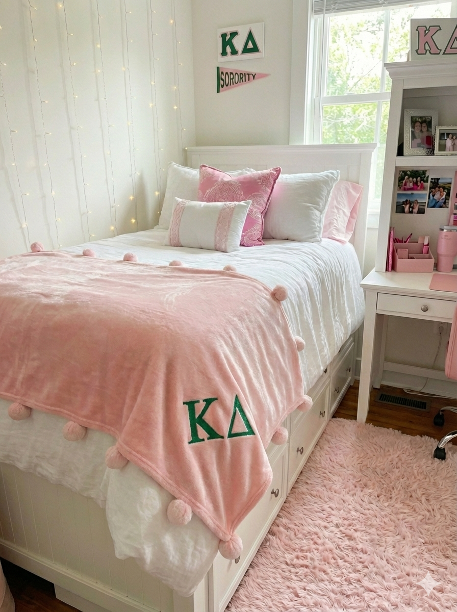 Kappa Delta Heritage Cozy Pom Blanket