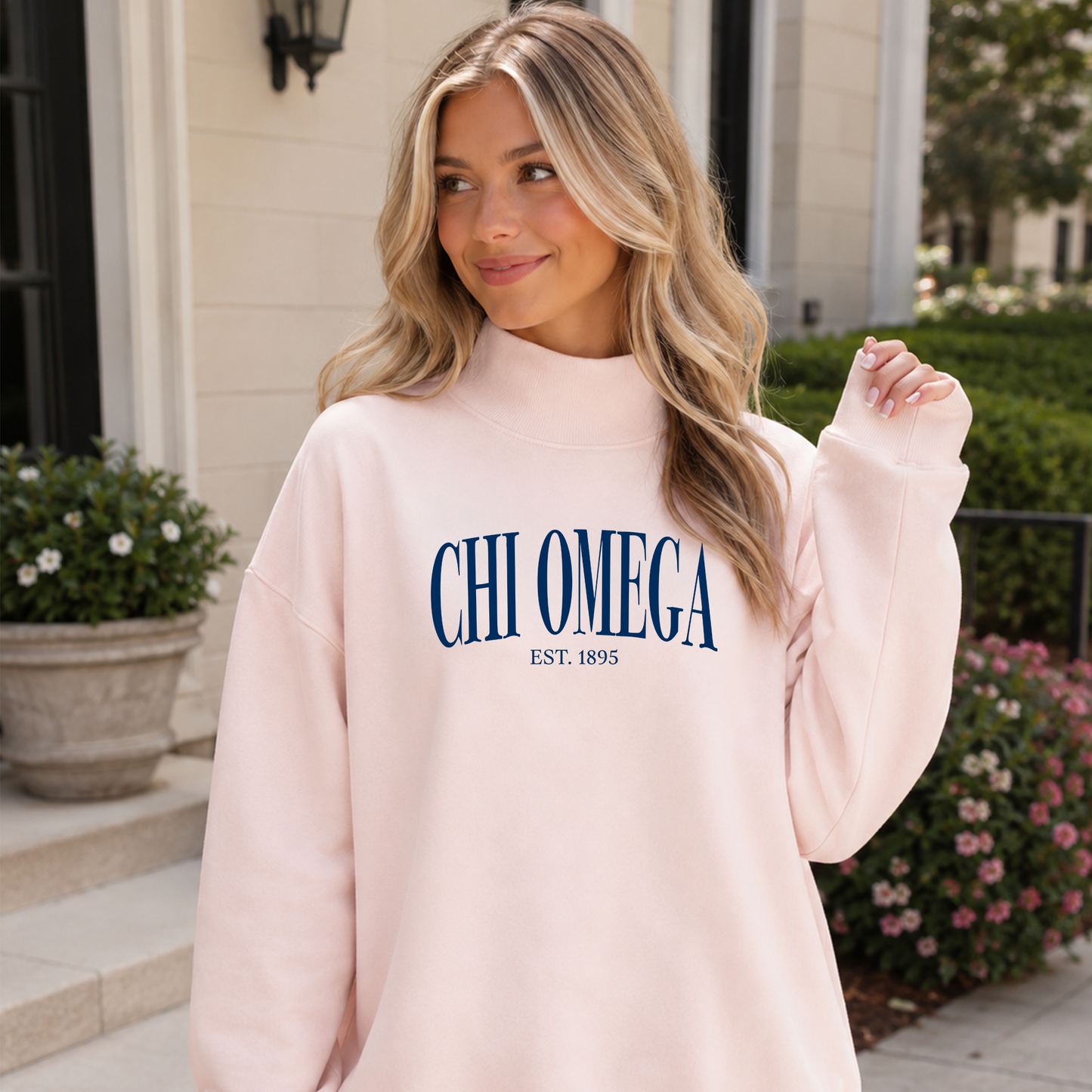 Chi Omega Signature Mockneck