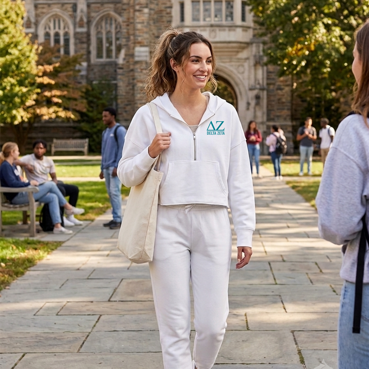Delta Zeta Heritage Hooded Half Zip