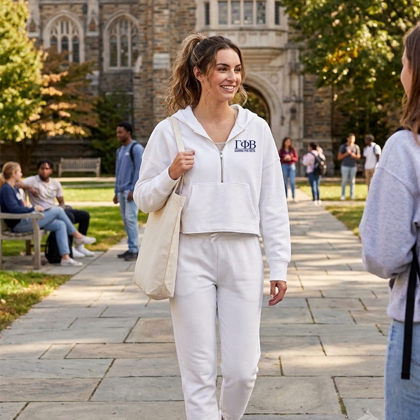 Gamma Phi Beta Heritage Hooded Half Zip