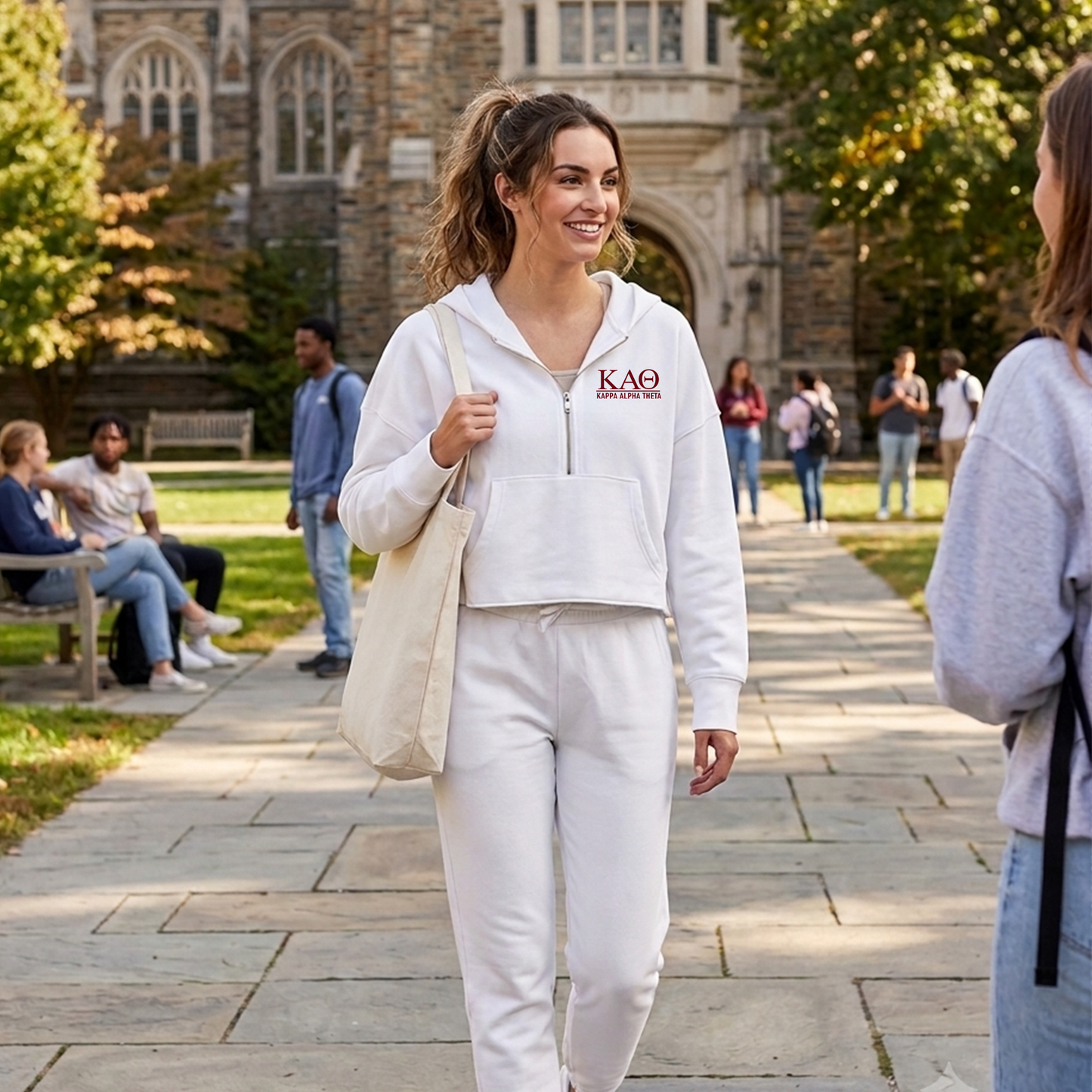 Kappa Alpha Theta Heritage Hooded Half Zip