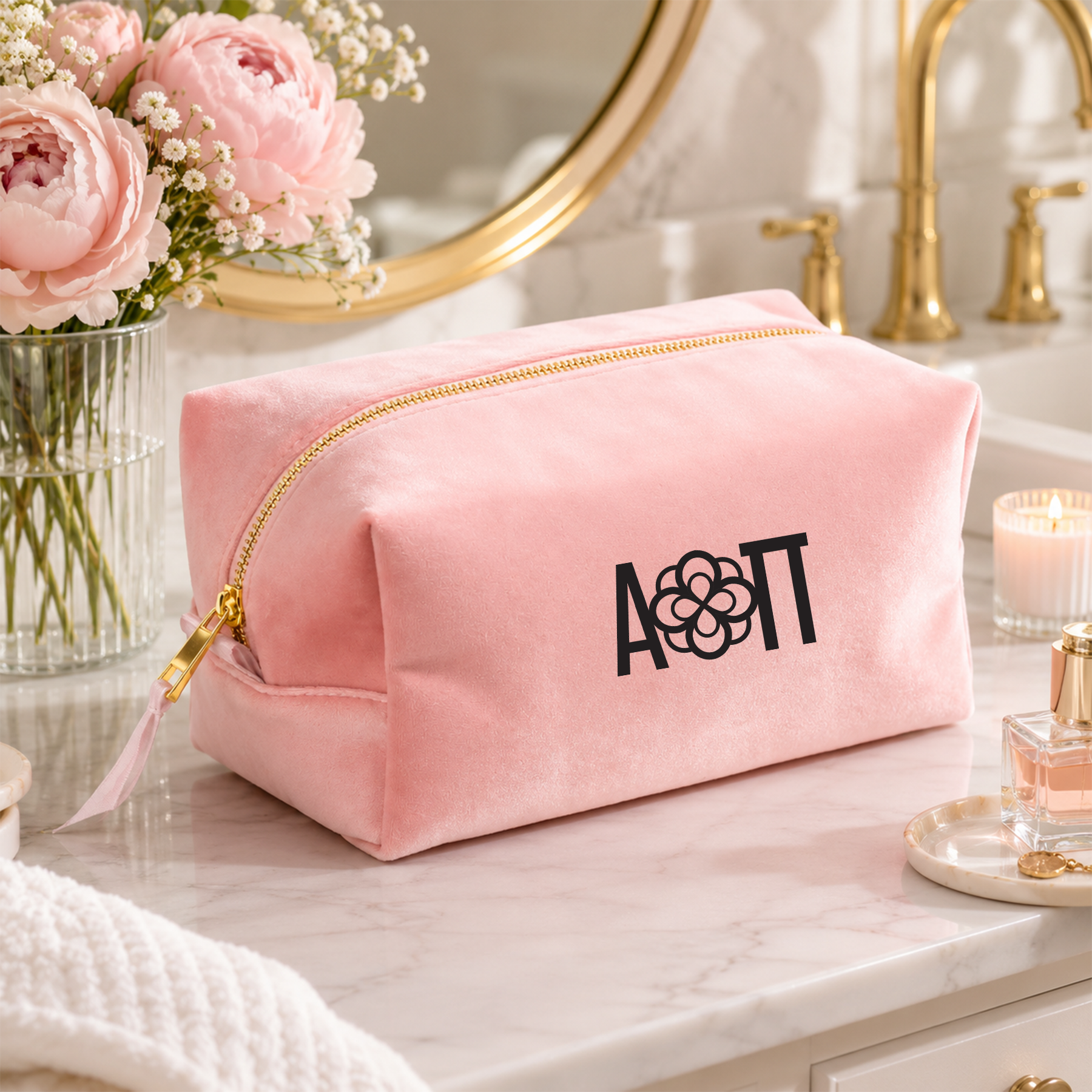 Alpha Omicron Pi Luxe Cosmetic Case