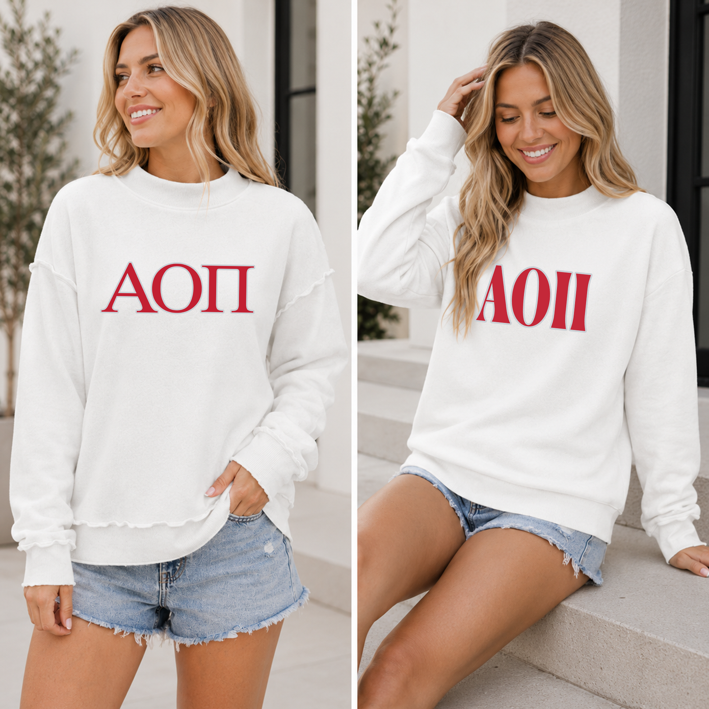 Alpha Omicron Pi Dual Mockneck - Social Design