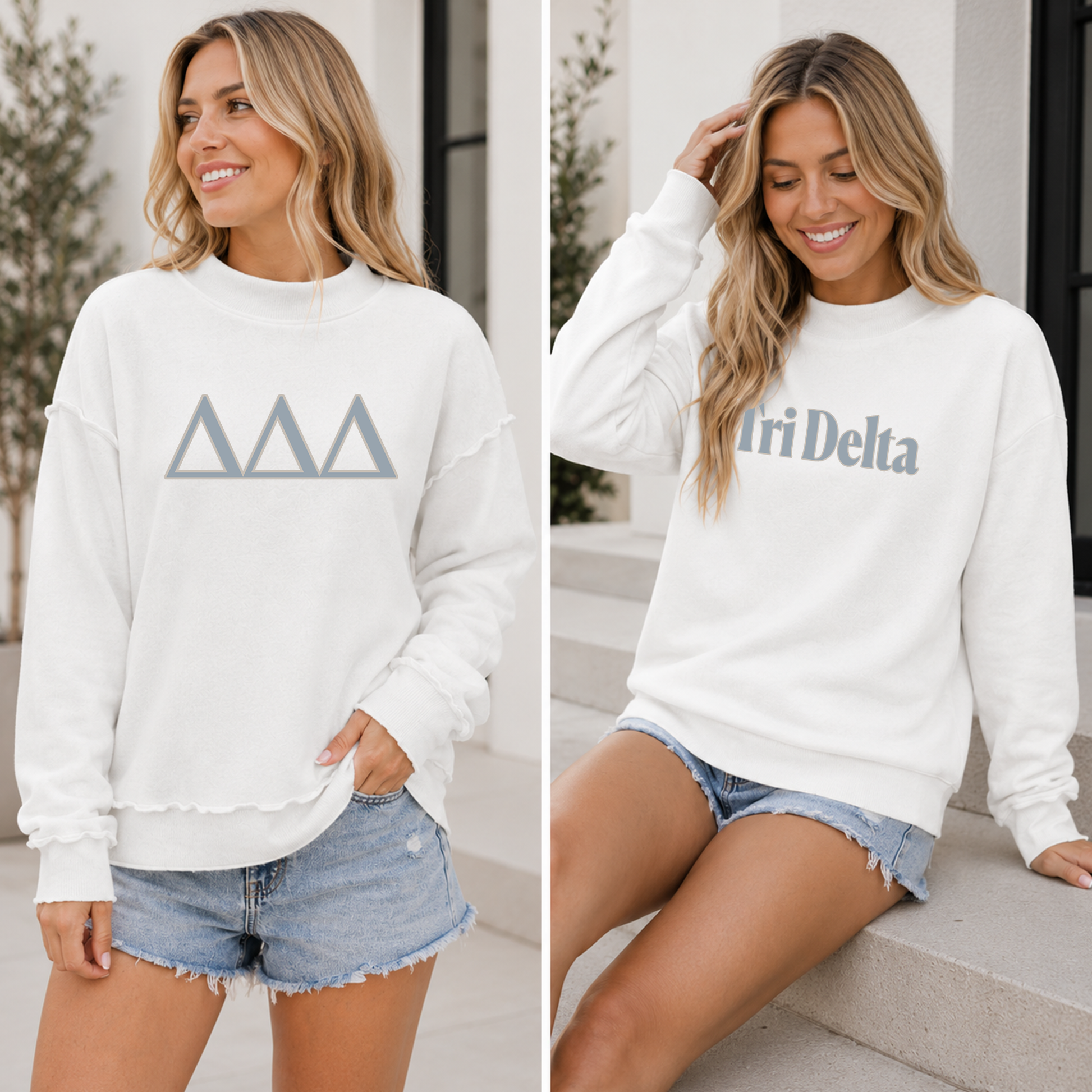 Tri Delta Dual Mockneck - Social Design