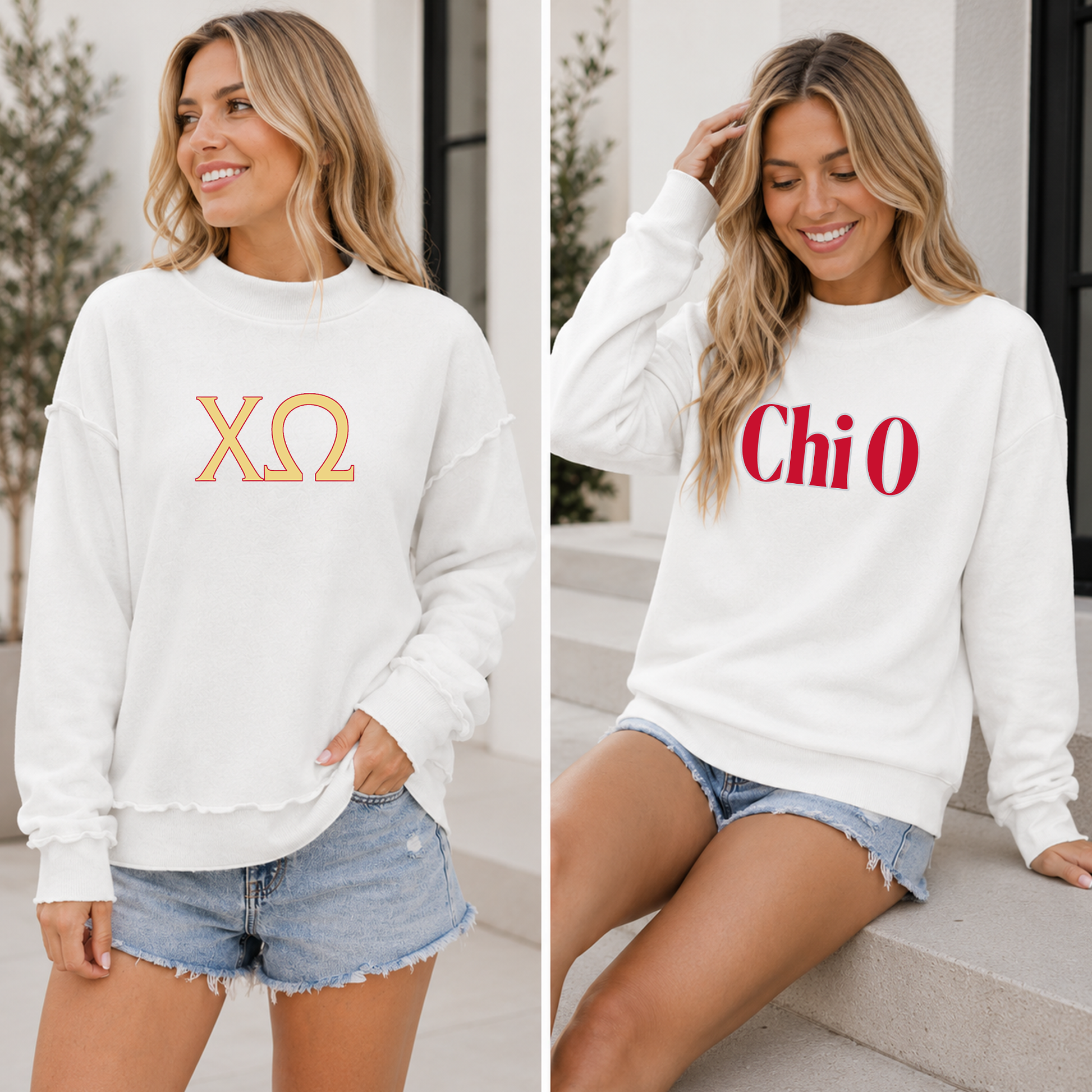Chi Omega Dual Mockneck - Social Design