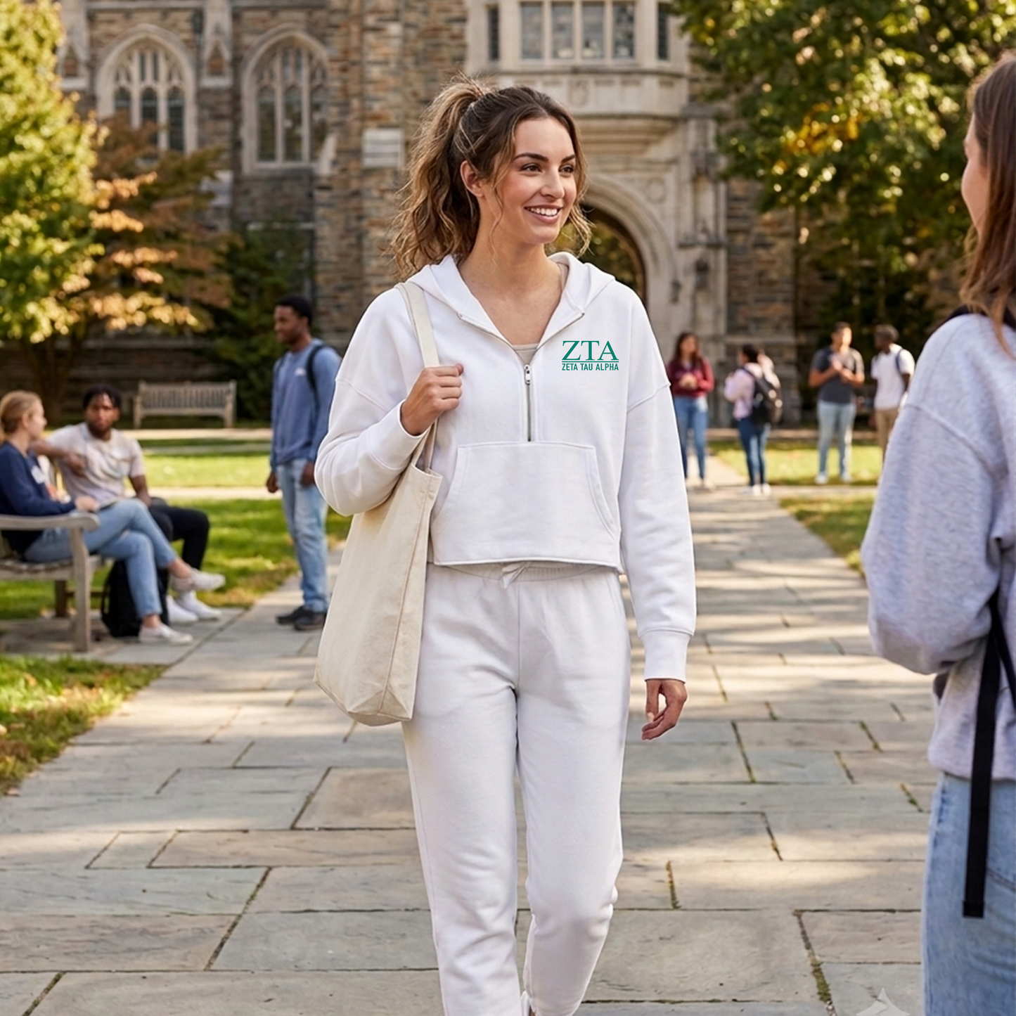 Zeta Tau Alpha Heritage Hooded Half Zip